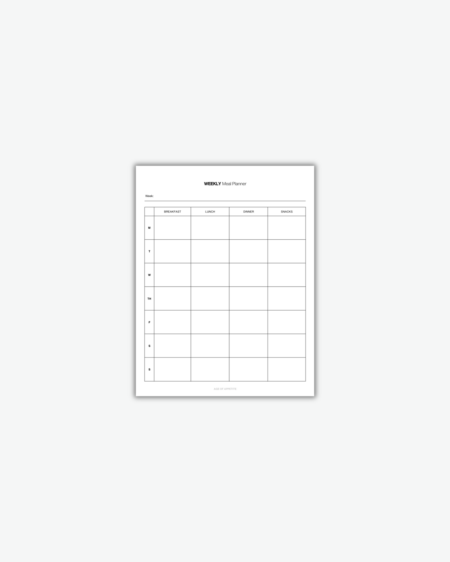 Weekly Meal Planner